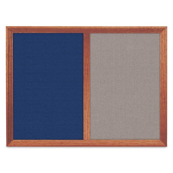 Enclosed Corkboard, 1 Door, 72"x36", 4" Fra